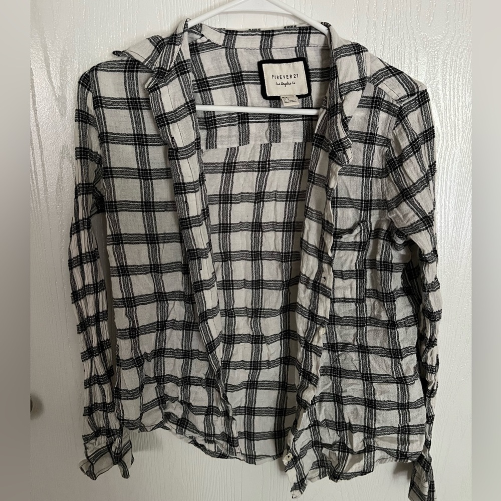 white & black flannel
